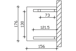 Skan Holz Auvent bois Potsdam 3, 176x156cm, épicéa, traitement coloré blanc