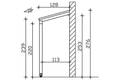 Auvent bois Prerow, 203 x 128 cm, épicéa, non traité-Skan Holz Sale