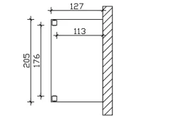 Auvent bois Sellin, 205 x 127 cm, épicéa, traitement coloré blanc-Skan Holz Best