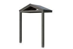 Skan Holz Auvent bois Sellin, 205 x 127 cm, épicéa, traitement coloré gris ardoise