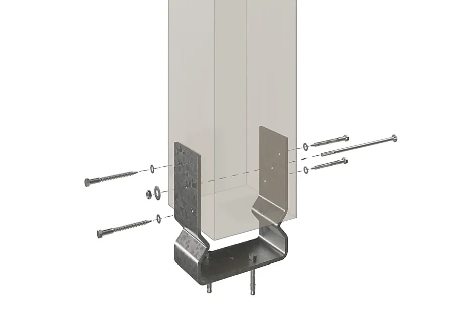 Skan Holz Auvent bois Sellin, 205 x 127 cm, épicéa, traitement coloré gris ardoise