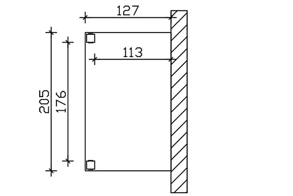 Skan Holz Auvent bois Sellin, 205 x 127 cm, épicéa, traitement coloré gris ardoise