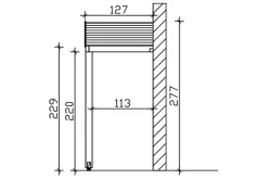 Skan Holz Auvent bois Sellin, 205 x 127 cm, épicéa, traitement coloré gris ardoise