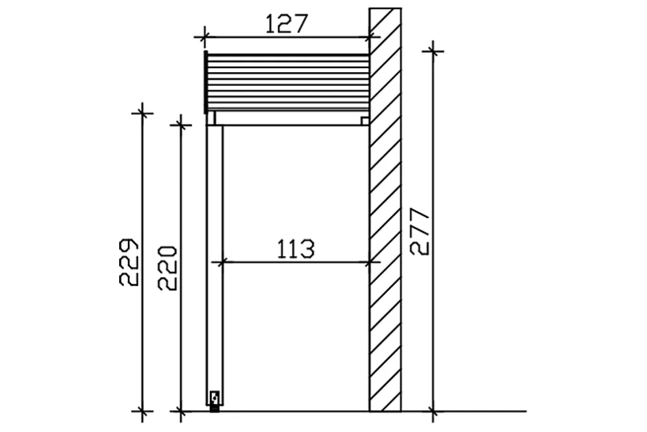 Skan Holz Auvent bois Sellin, 205 x 127 cm, épicéa, traitement coloré gris ardoise