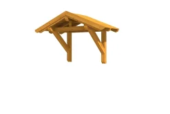 Skan Holz Auvent bois Siegen 1, 247x116cm, épicéa, traitement coloré chêne clair