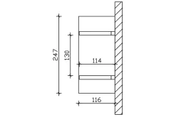 Auvent bois Siegen 2, 247x116cm, épicéa, traitement coloré blanc-Skan Holz Outlet