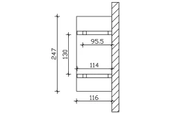 Auvent bois Siegen 4, 247x116cm, épicéa, non traité-Skan Holz