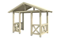 Auvent bois Stralsund 7, 360x187cm, épicéa, non traité-Skan Holz Outlet