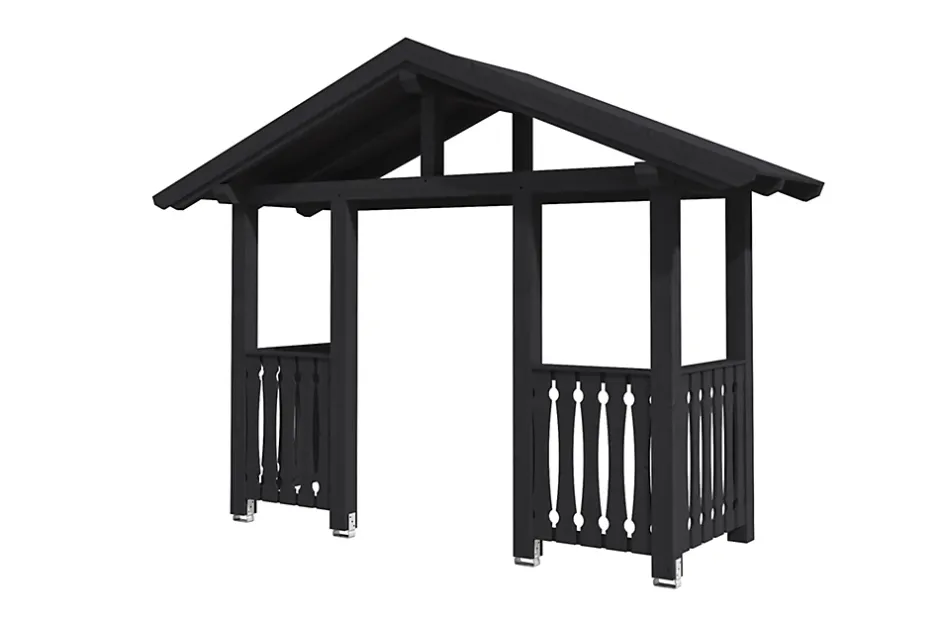 Skan Holz Auvent bois Stralsund 6, 360x139cm, épicéa, traitement coloré anthracite