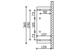 Skan Holz Auvent bois Stralsund 6, 360x139cm, épicéa, traitement coloré anthracite