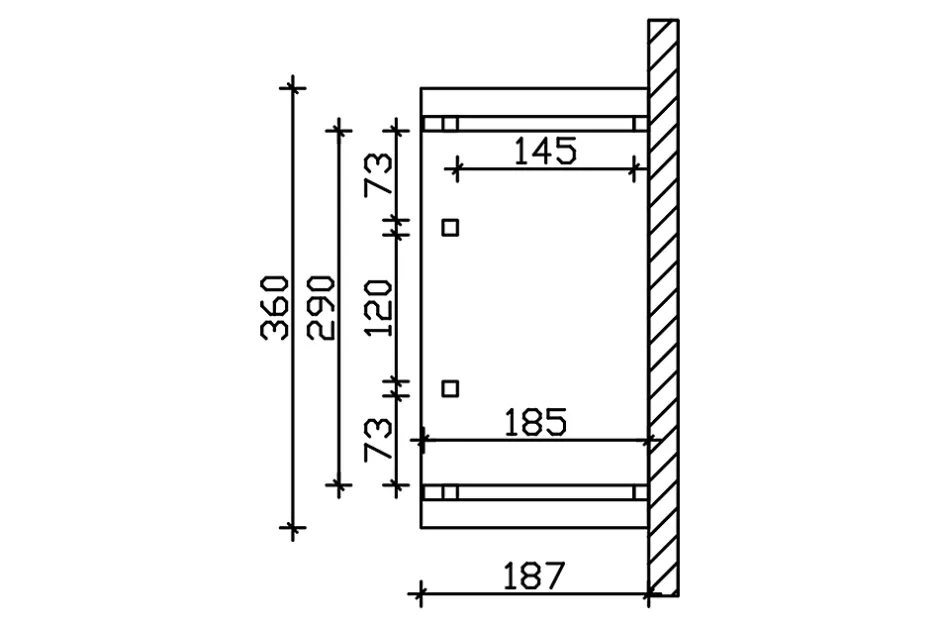Skan Holz Auvent bois Stralsund 8, 360x187cm, épicéa, non traité