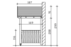 Skan Holz Auvent bois Stralsund 8, 360x187cm, épicéa, non traité