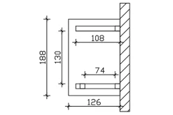 Skan Holz Auvent bois Wesel 3, 188x126cm, épicéa, traitement coloré chêne clair