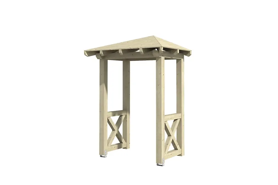 Skan Holz Auvent bois Wesel 4, 188x126cm, épicéa, non traité