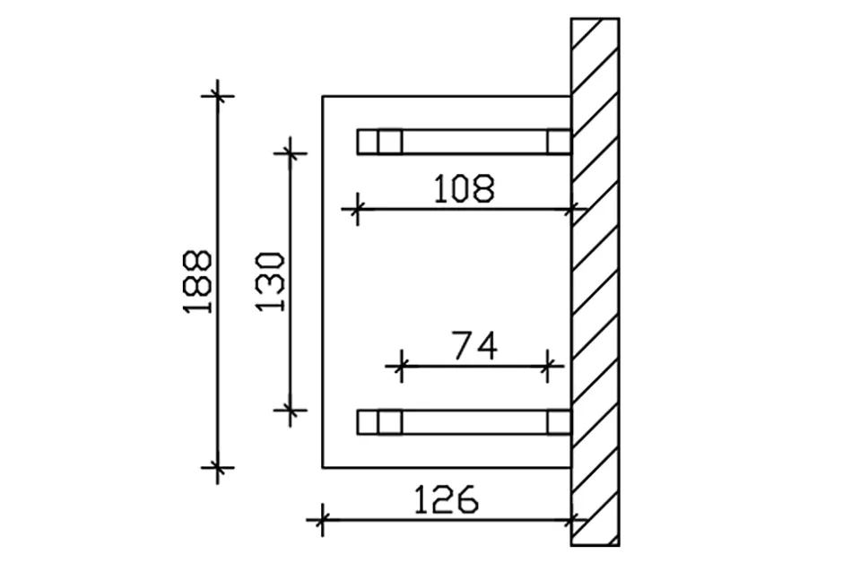 Skan Holz Auvent bois Wesel 4, 188x126cm, épicéa, non traité