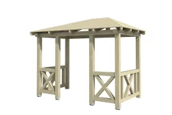 Skan Holz Auvent bois Wismar 7, 351x187cm, épicéa, non traité