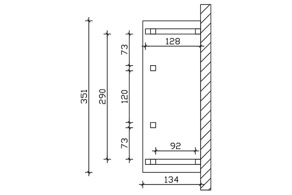 Auvent bois Wismar 6, 351x134cm, épicéa, traitement coloré noyer-Skan Holz Outlet