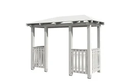 Auvent bois Wismar 6, 351x134cm, épicéa, traitement coloré blanc-Skan Holz Best