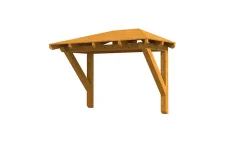 Auvent bois Wismar 1, 258x126cm, épicéa, traitement coloré chêne clair-Skan Holz Best