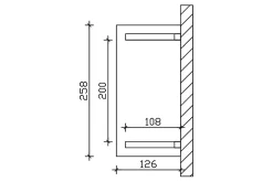 Auvent bois Wismar 1, 258x126cm, épicéa, traitement coloré chêne clair-Skan Holz Best
