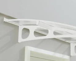 Auvent Bordeaux 890 x 140cm Blanc - Brume Blanche en Polycarbonate et acier-Canopia by Palram Hot