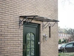 Auvent de porte en aluminium L140 x l80 cm incliné AMBAN-Vente-unique