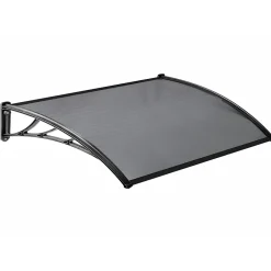 Auvent de porte marquise d'accueil 80 x 120 CM teinté-IDMarket Outlet