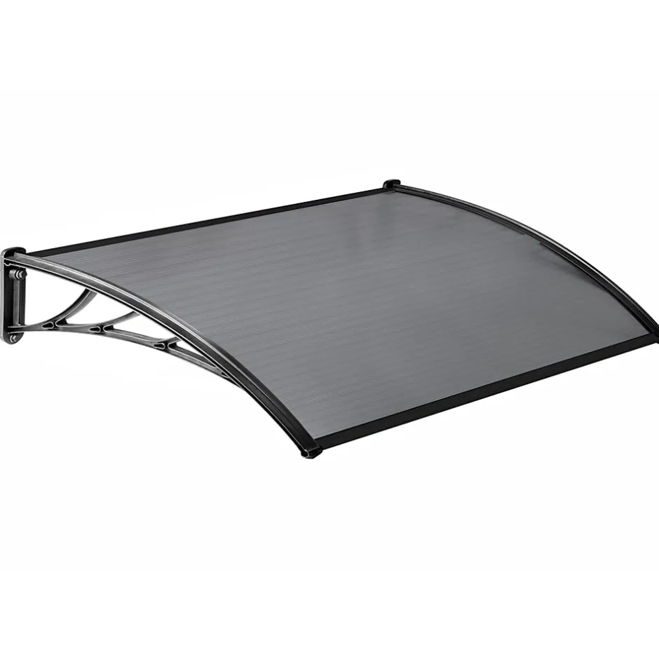 Auvent de porte marquise d'accueil 80 x 120 CM teinté-IDMarket Outlet