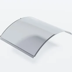 McCover Auvent de porte Marquise Marine haute résistance - Aluminium, L. 120 cm, P. 90 cm