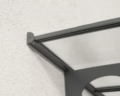 Canopia by Palram Auvent Herald 890 x 140 cm Grise en Polycarbonate et acier