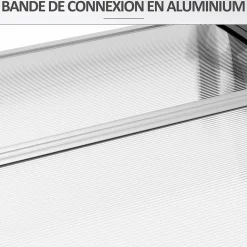 Outsunny Auvent marquise de porte design voûté arrondi dim. 122L x 89l x 24H cm polycarbonate PP noir