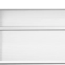 Outsunny Auvent marquise de porte design voûté arrondi dim. 122L x 89l x 24H cm polycarbonate PP noir