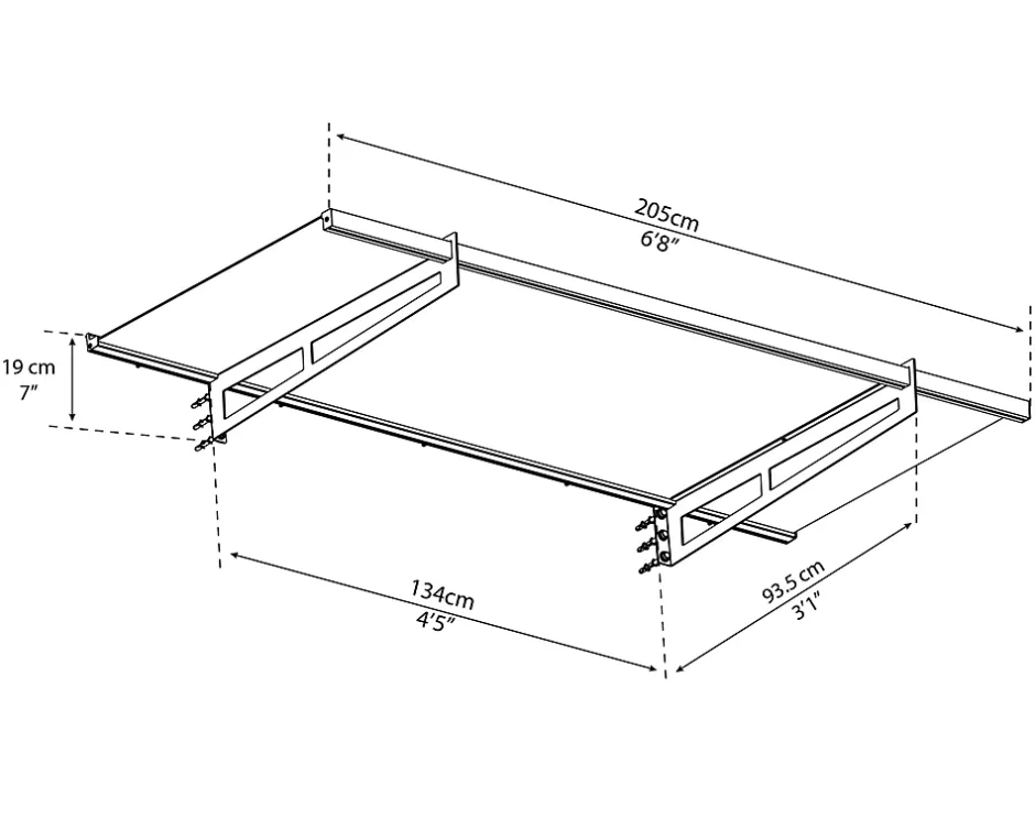 Auvent plat Bremen gris clair l.205 x P.93,5 x H.18,7 cm-Canopia by Palram Online
