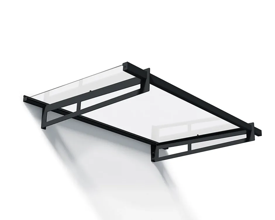 Auvent plat Bremen gris clair l.150 x P.93,5 x H.18,7 cm-Canopia by Palram Outlet