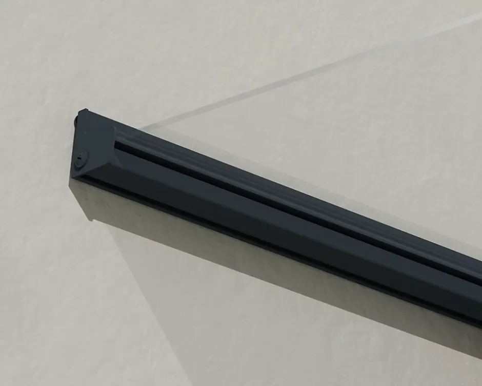 Auvent plat Bremen gris clair l.150 x P.93,5 x H.18,7 cm-Canopia by Palram Outlet