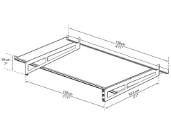 Auvent plat Bremen gris clair l.150 x P.93,5 x H.18,7 cm-Canopia by Palram Outlet