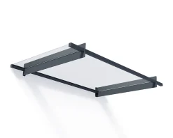 Canopia by Palram Auvent plat Nancy gris clair l.150,5 x P.94 x H.14 cm