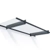 Auvent plat Nancy gris clair l.205,5 x P.94 x H.14 cm-Canopia by Palram Outlet