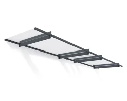 Canopia by Palram Auvent plat Nancy gris clair l.411 x P.94 x H.14 cm