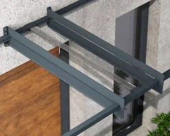 Canopia by Palram Auvent plat Nancy gris clair l.411 x P.94 x H.14 cm