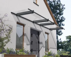 Canopia by Palram Auvent plat Nancy gris clair l.411 x P.94 x H.14 cm