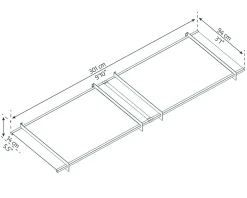 Auvent plat Nancy gris clair l.301 x P.94 x H.14 cm-Canopia by Palram