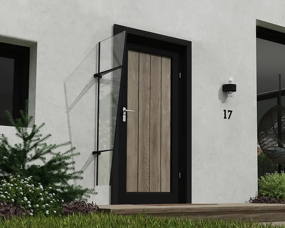 Auvent plat Pegasus gris l.170,5 x P.63,5 x H.10 cm-Canopia by Palram New