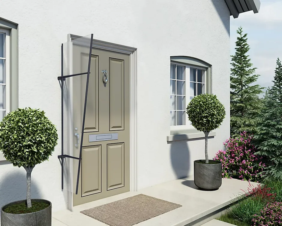 Auvent plat Pegasus gris l.170,5 x P.63,5 x H.10 cm-Canopia by Palram New