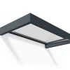 Auvent plat Sophia gris clair l.160 x P.95 x H.170 cm-Canopia by Palram