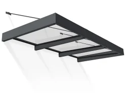 Canopia by Palram Auvent plat Sophia gris l.286 x P.140 x H.67 cm