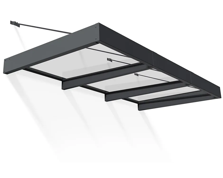 Canopia by Palram Auvent plat Sophia gris l.286 x P.140 x H.67 cm