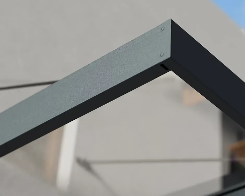 Canopia by Palram Auvent plat Sophia gris l.286 x P.140 x H.67 cm