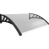 Auvent porte d'entrée Bertille Noir, L.- 150 cm, Profondeur totale - 100 cm-McCover Sale