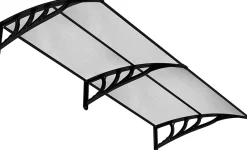 Giantex Auvent Porte Entree Résistant au Vent avec Panneau Revêtu à Double Couche et Support en ABS Charge 20KG
